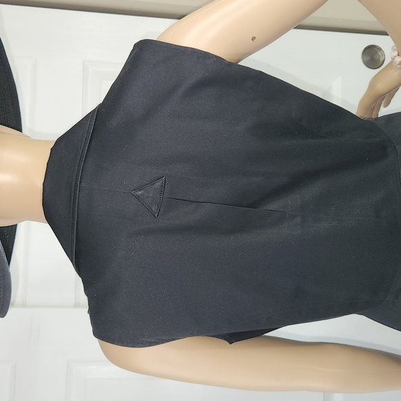 CALVIN KLEIN BLACK SLEEVELESS DRESS RUFFLED NECKLINE SIZE 6 - Picture 10 of 13